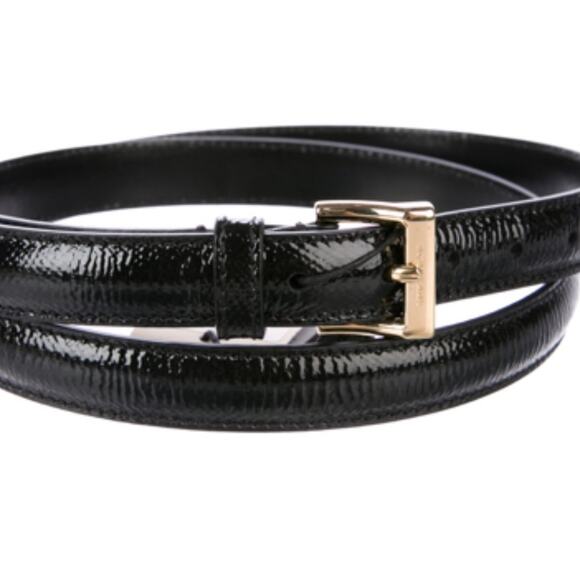 Burberry Kessock Patent Leather Skinny Belt New with Tags Size 105 / 42 - Picture 1 of 9